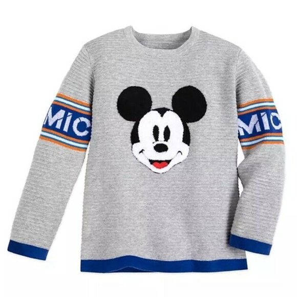 Disney Store Mickey Mouse Gray Grey Sweater‎ Child Kids Boys Size 3 - Picture 1 of 8